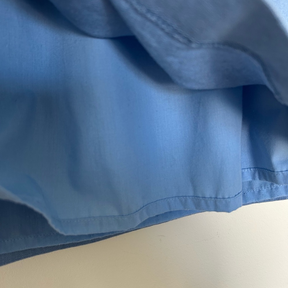 J. Crew Factory Linen Cotton Blend Blue Skirt Size 6 - Picture 3 of 6